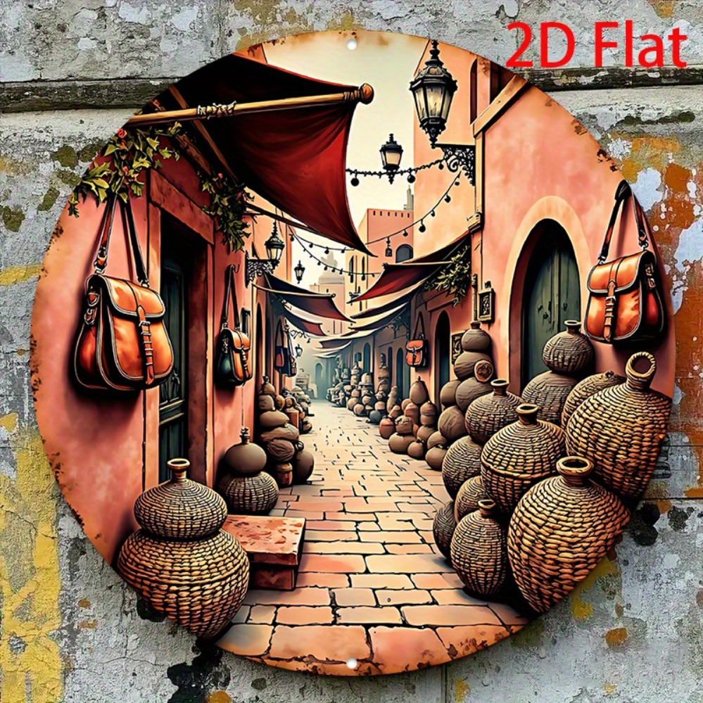 Home Decor Market - Flat Metal Wall Art Sign 7.8x7.8