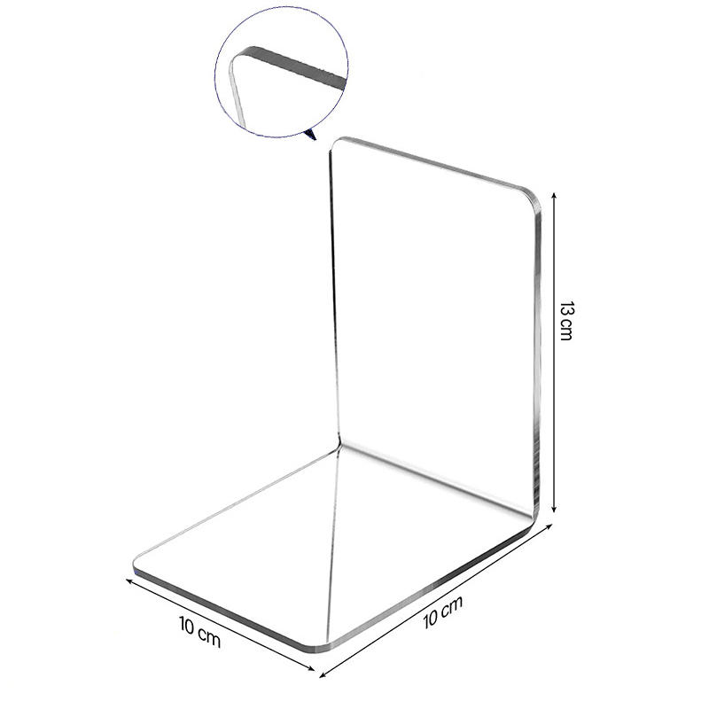 Aesthetic Bookend - 1Pc Transparent Acrylic Bookends Stand Bookshelf