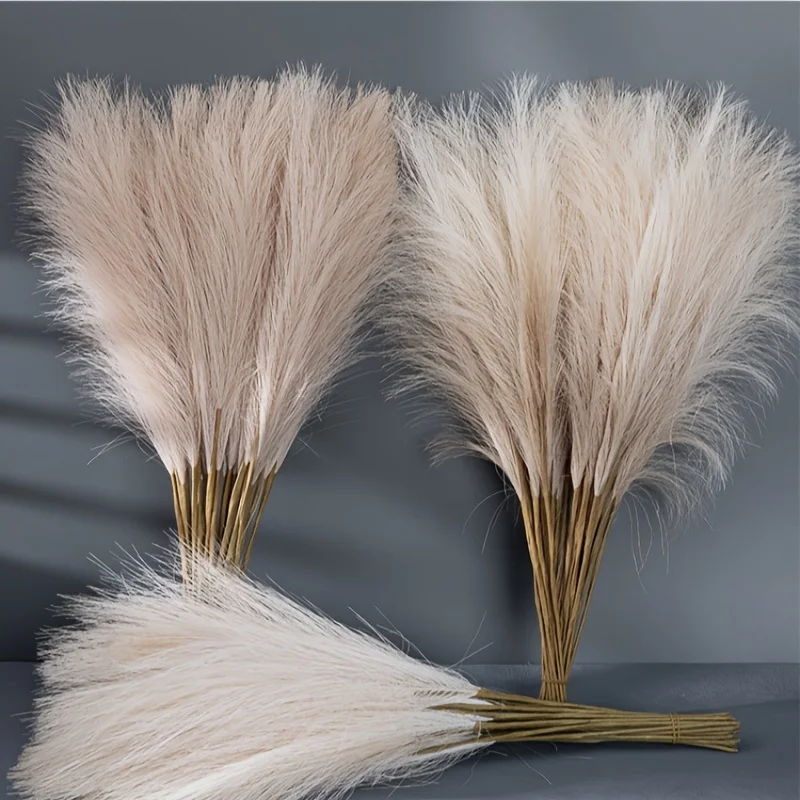 Pampas Grass Decor - 10pcs Faux Pampas Grass, Pampas Grass