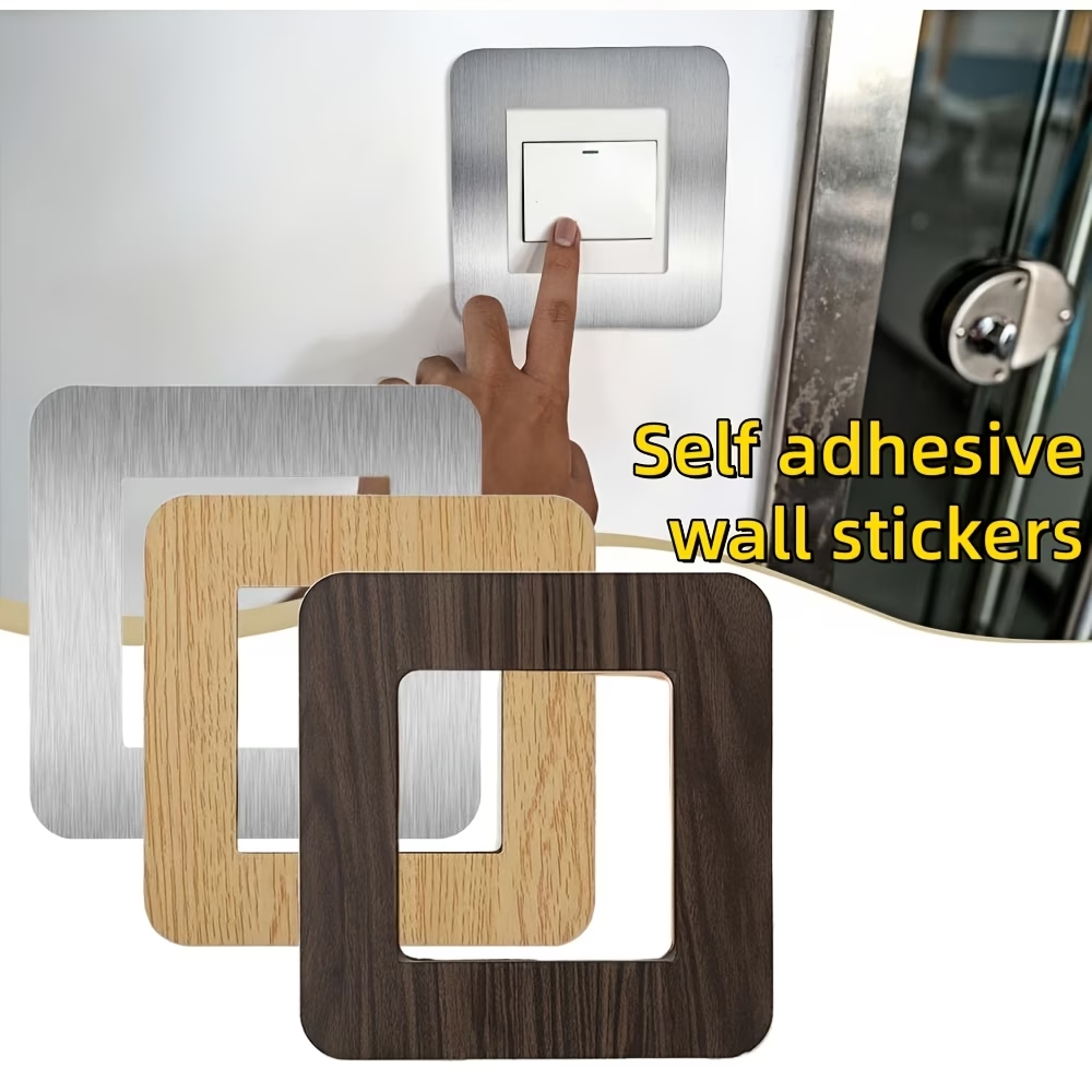 Home Decor Outlet - 4PCS Modern Light Switch Sticker Acrylic