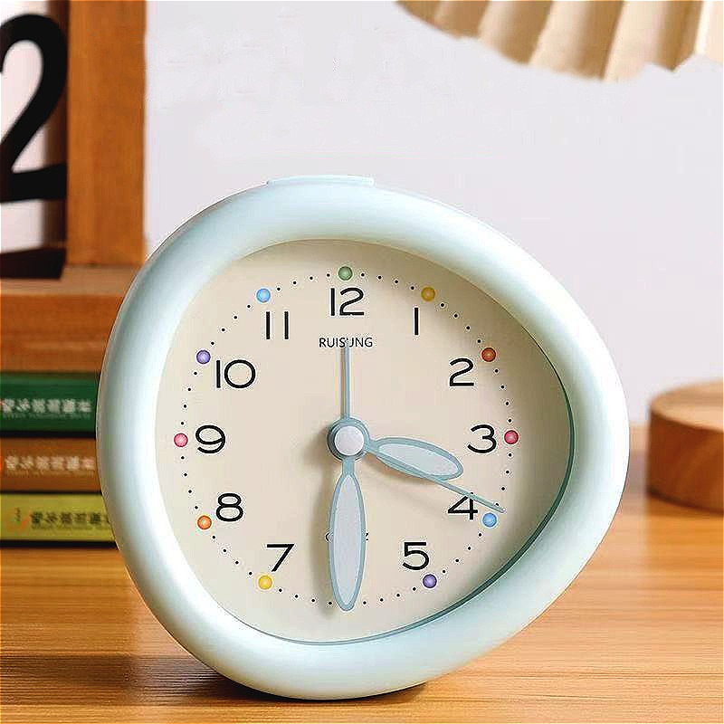 Vintage Alarm Clock - Minimalist Silent Desk Clock Non-Ticking Table