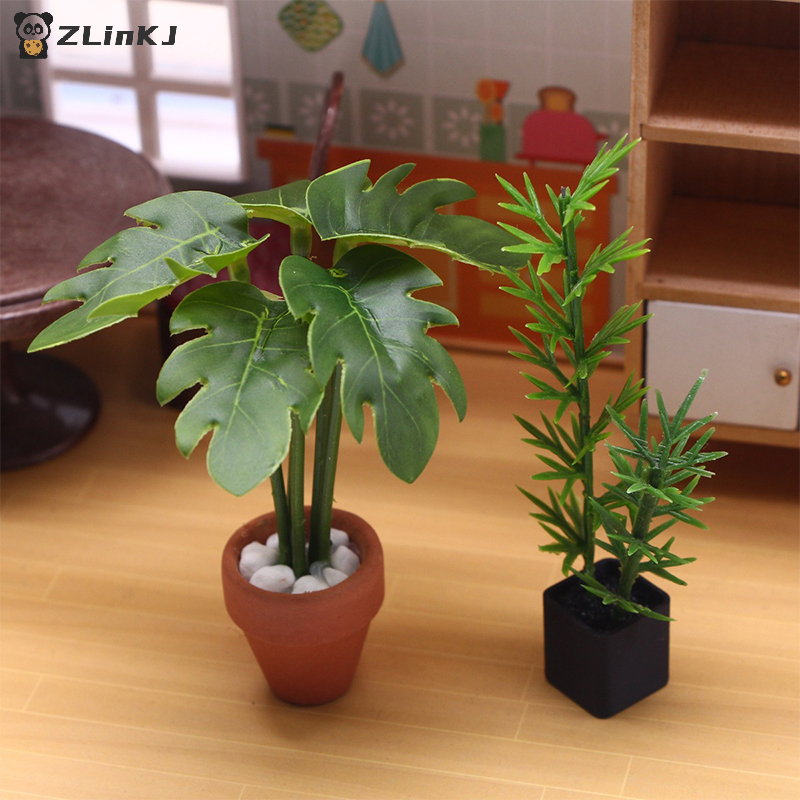 Home Decor Solution - ▶1Pcs 1:12 Dollhouse Simulation Green Plant