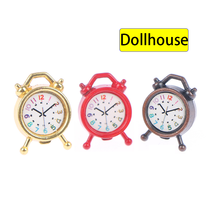 Home Decor Solution - 1PC 1:12 Scale Alarm Clock Doll
