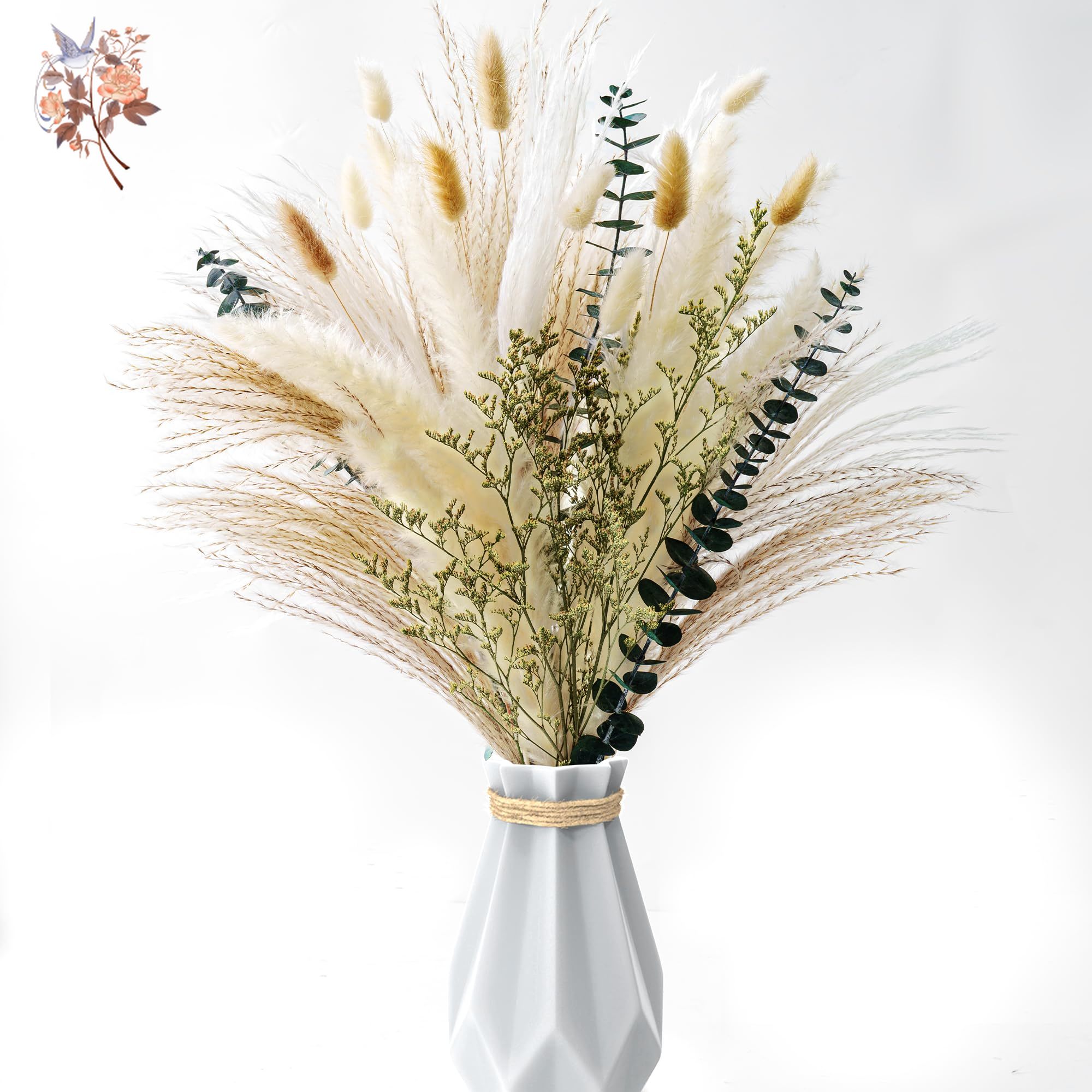 Pampas Grass Decor - 50pcs Bunny Tail Pampas Grass Eucalyptus