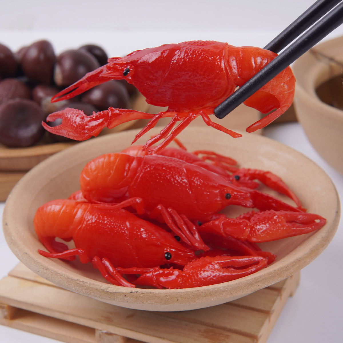 Home Decor Market - 5Pcs Simulated Spicy Crayfish Fake Sea