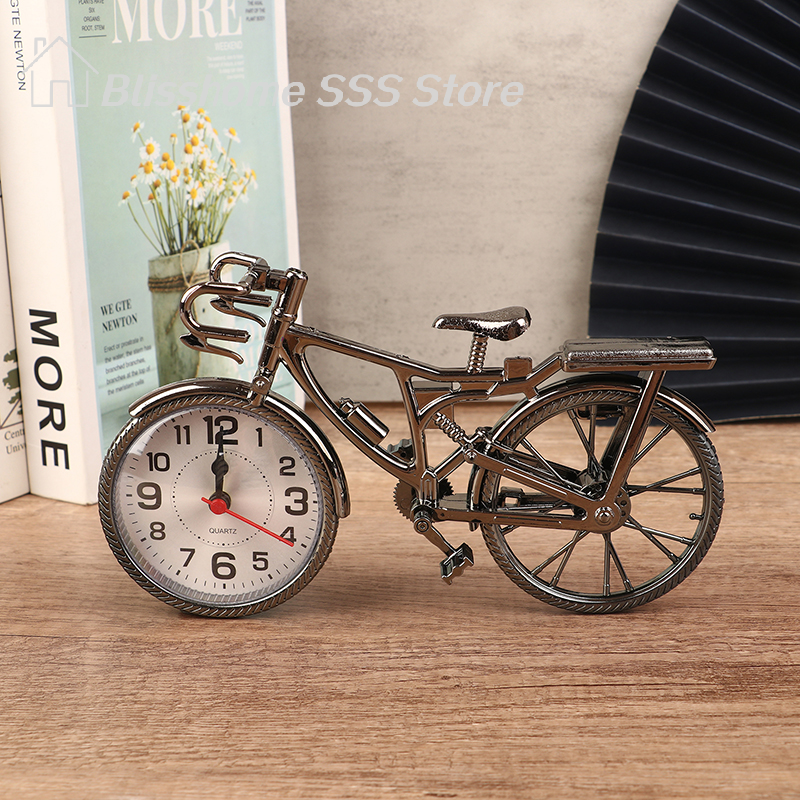 Vintage Alarm Clock - 【S】Vintage Arabic Numeral Bicycle Shape Creative