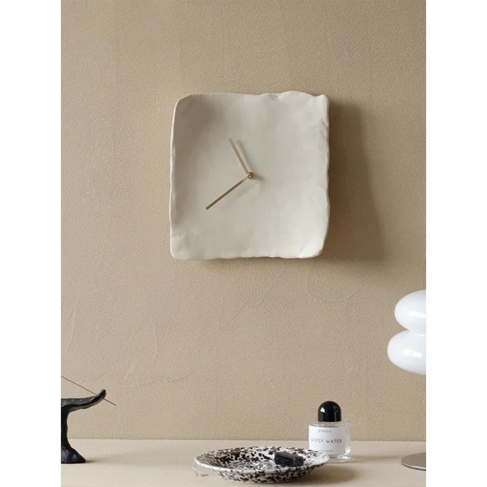 Home Decor Medieval - Medieval wabi-sabi wrinkled wall clock, Nordic