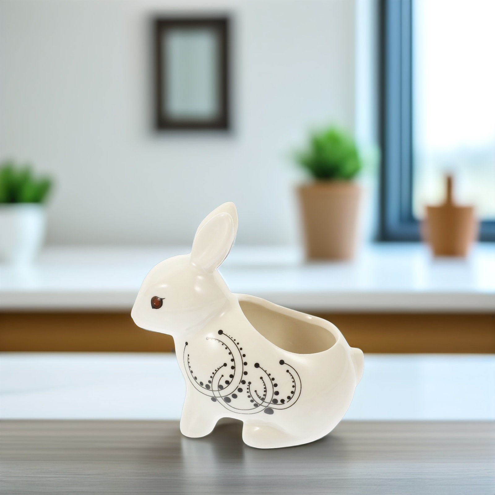 Home Decor Design Ideas - Rabbit Shaped Ceramic Flower Pot Minimalist