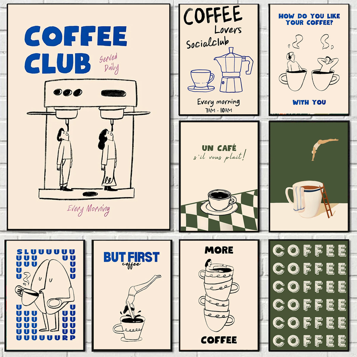 Home Decor Trends - Abstract Funny Coffee Club Series Canvas