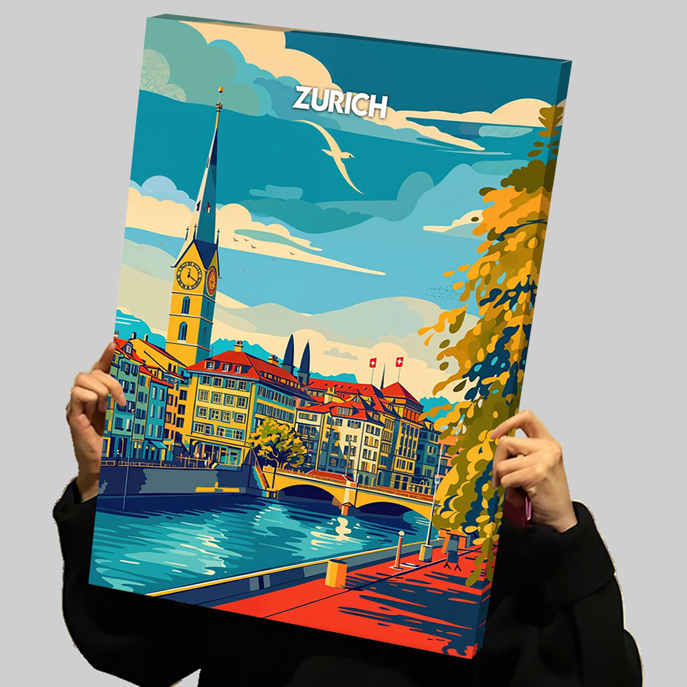 Home Decor Zurich - Zurich Serenity Travel Prints Poster Custom