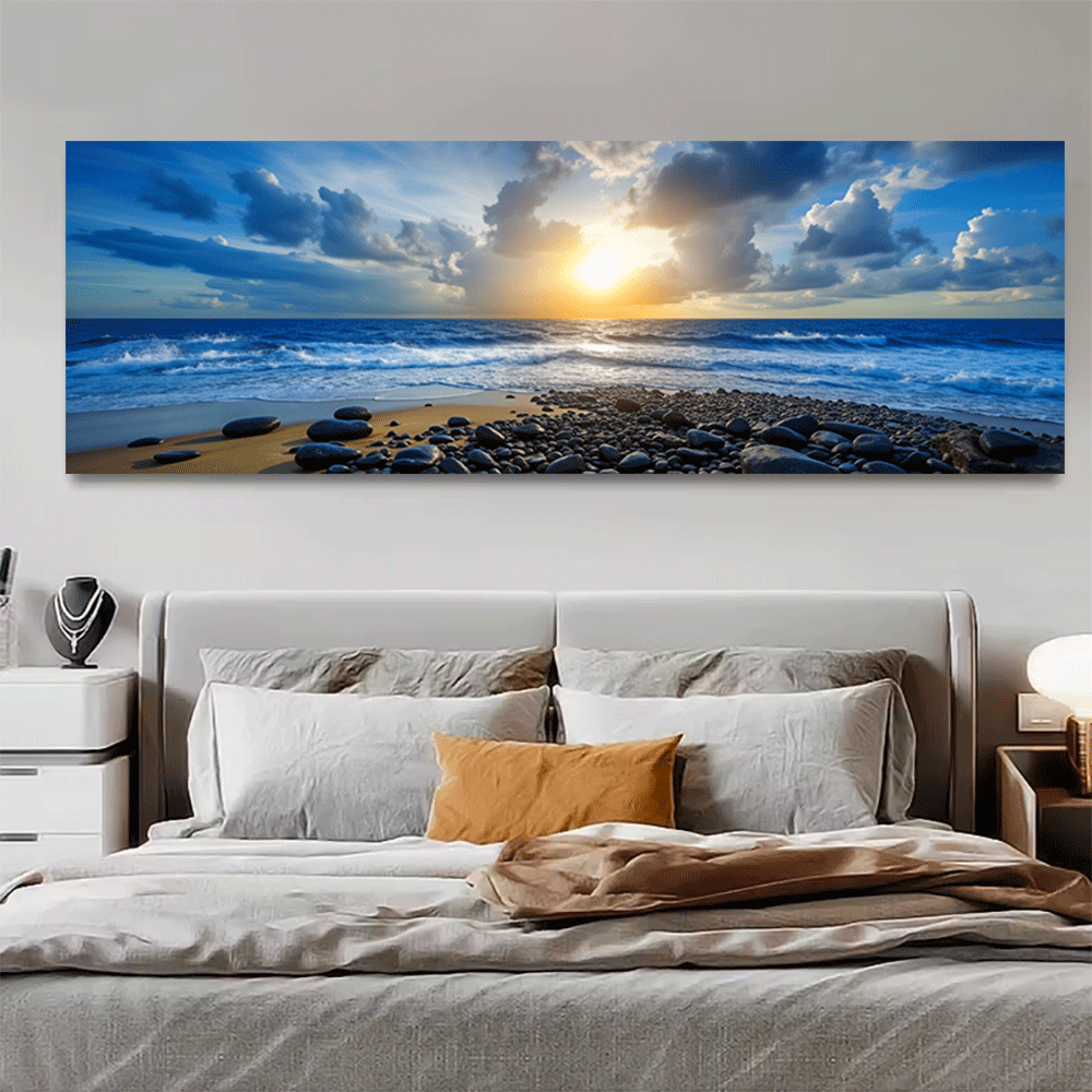 Home Decor Interior - 1PC-Canvas poster Unframed Ocean Sunset Beach