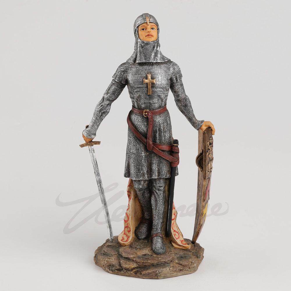 Home Decor Medieval - Medieval Templar Knight Resin Statue Crusader
