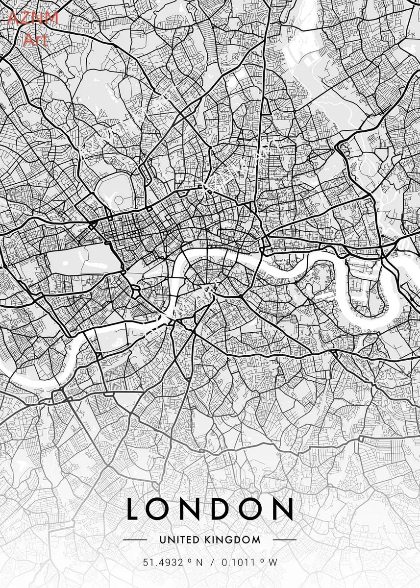City Map Artwork Poster Paris  - Home Decor New York 评论和价格