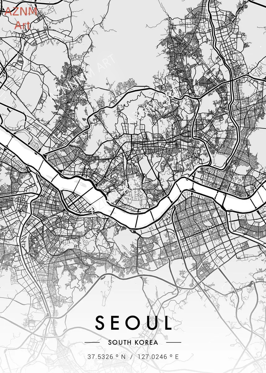 City Map Artwork Poster Paris  - Home Decor New York 评论和价格