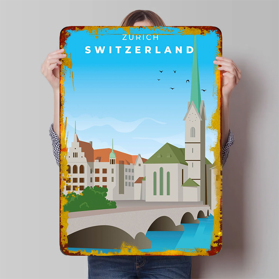 Zurich Switzerland Cityscape M - Home Decor Zurich 评论和价格