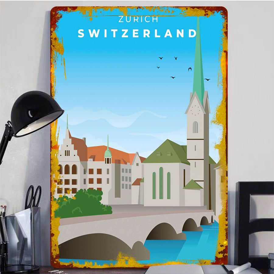Zurich Switzerland Cityscape M - Home Decor Zurich 评论和价格