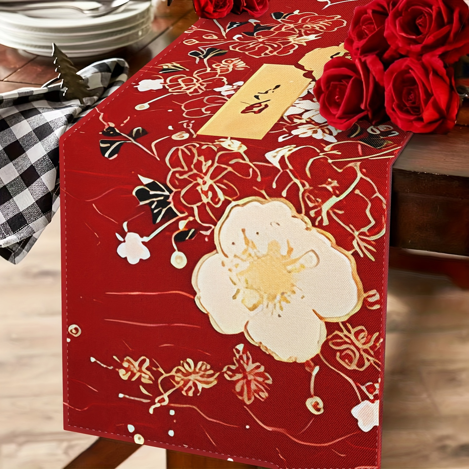 1 Piece of Red Heart Table Run - Home Decor Market 评论和价格