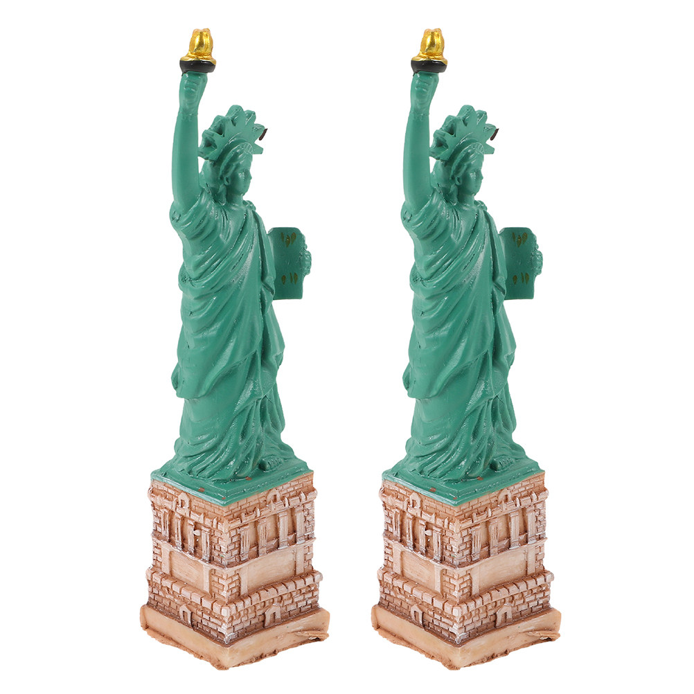 2Pcs Resin Statue of Liberty O - Home Decor New York 评论和价格