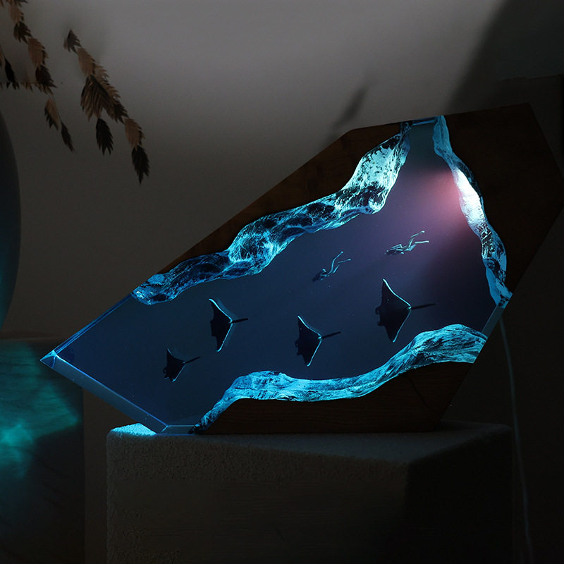 Marine Micro-Scene Table Decor - Home Decor Resin 评论和价格