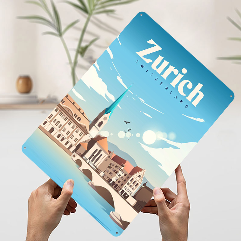 Zurich Switzerland Travel Prin - Home Decor Zurich 评论和价格