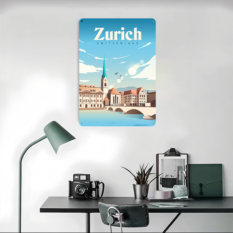 Zurich Switzerland Travel Prin - Home Decor Zurich 评论和价格