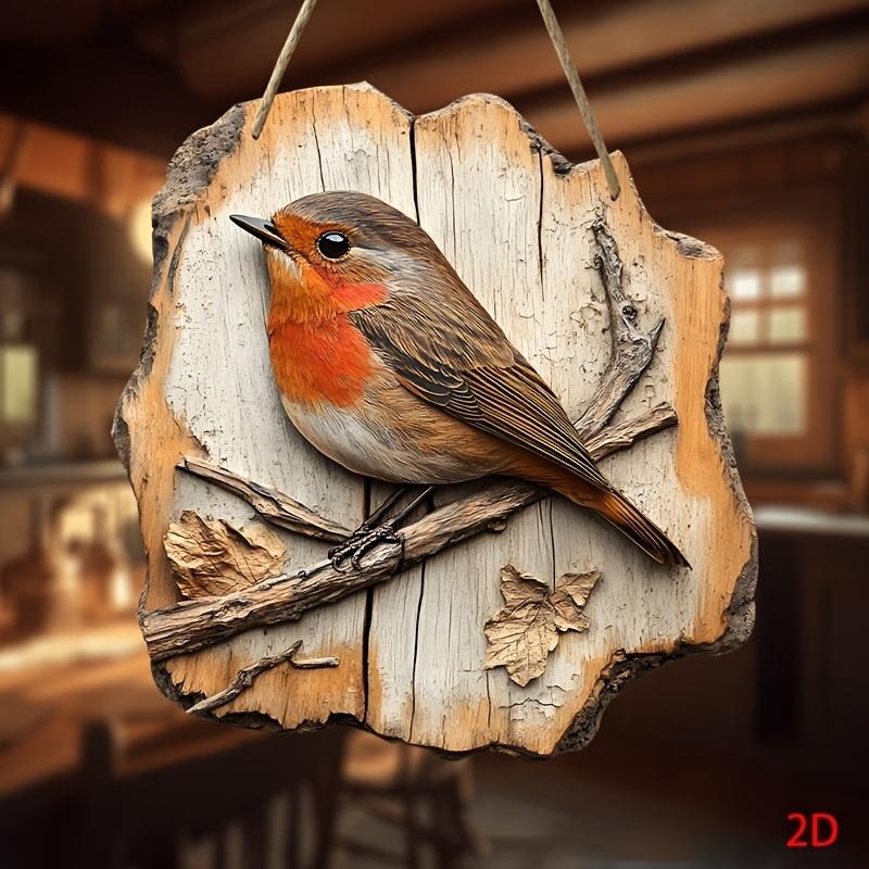 SXH 1pc Vintage 2D Bird Wooden - Home Decor Market 评论和价格