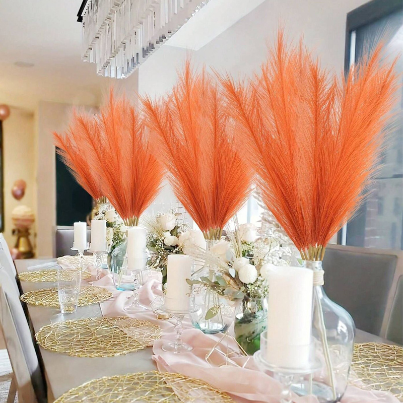 20PCS Faux Pampas Grass, Artif - Pampas Grass Decor 评论和价格