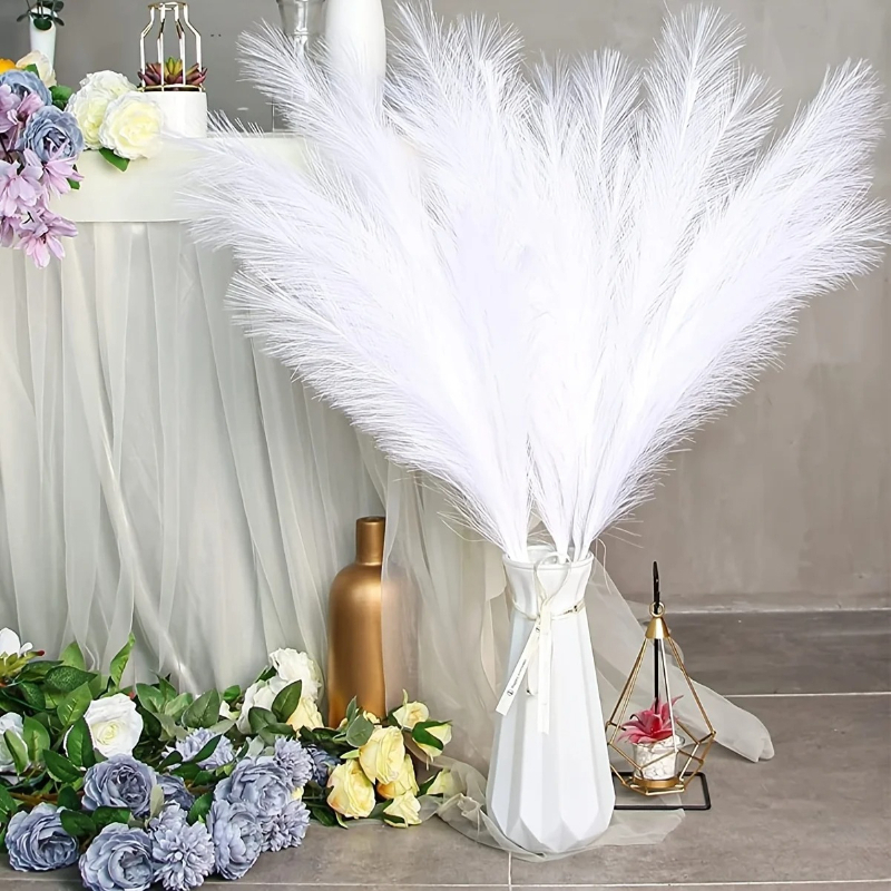 20PCS Faux Pampas Grass, Artif - Pampas Grass Decor 评论和价格