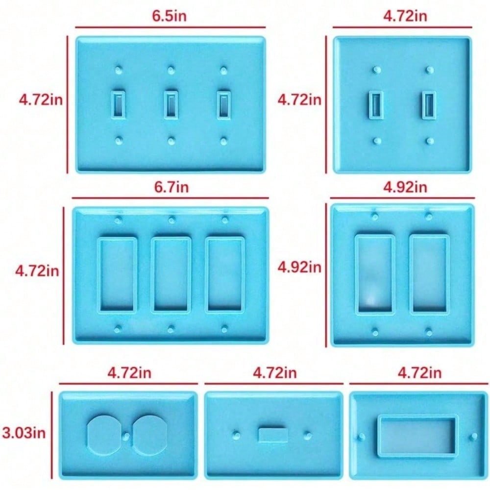 7PcsSwitch Socket Panel Plaste - Home Decor Outlet 评论和价格