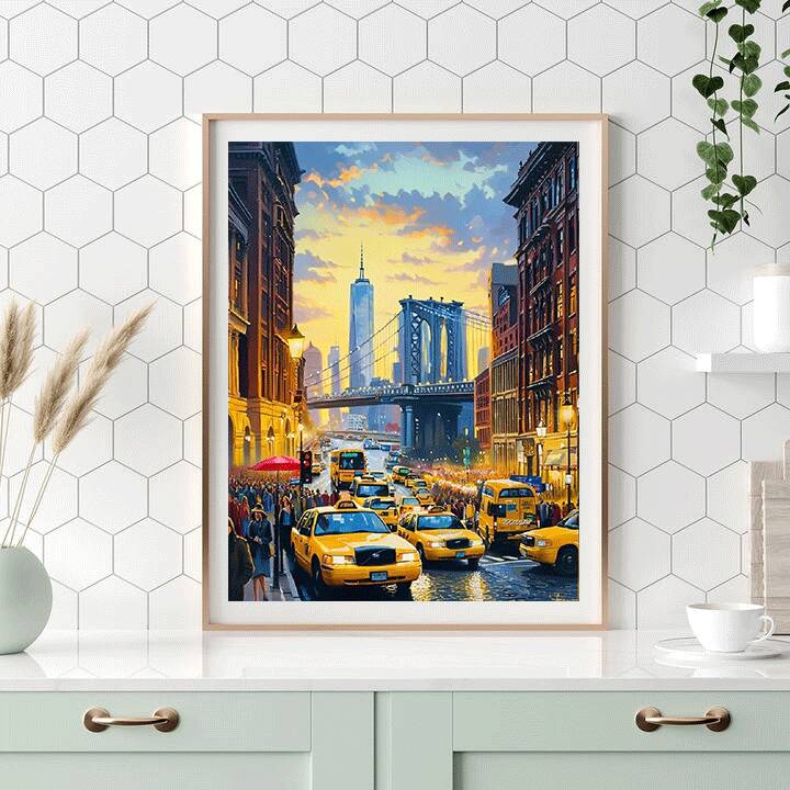 HUACAN Diamond Painting New Yo - Home Decor New York 评论和价格