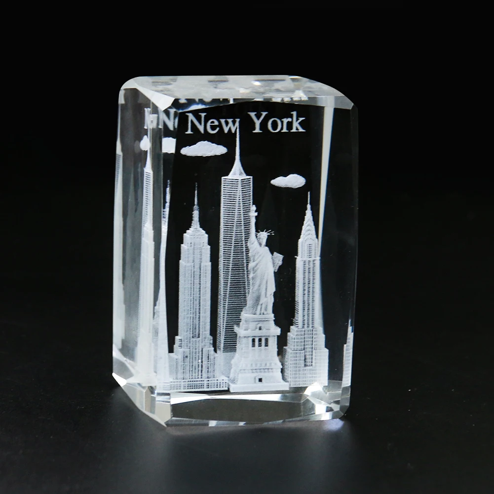 1PC 3D Crystal Carving Empire  - Home Decor New York 评论和价格