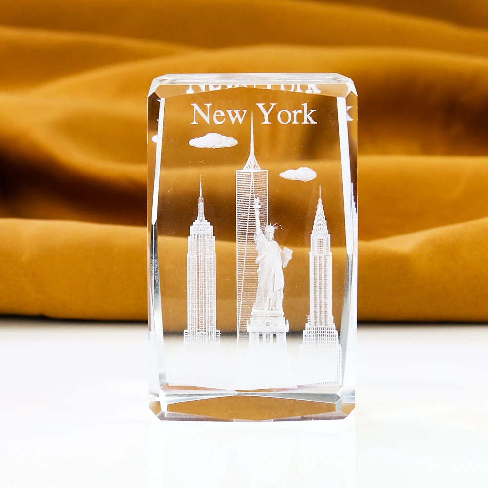 1PC 3D Crystal Carving Empire  - Home Decor New York 评论和价格