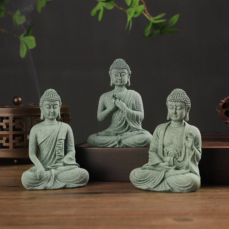 Buddha Garden Statue Fish Tank - Home Decor Green 评论和价格