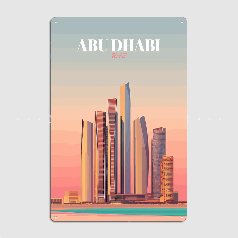 Abu Dhabi Skyline Vector Poste - Home Decor Vector 评论和价格