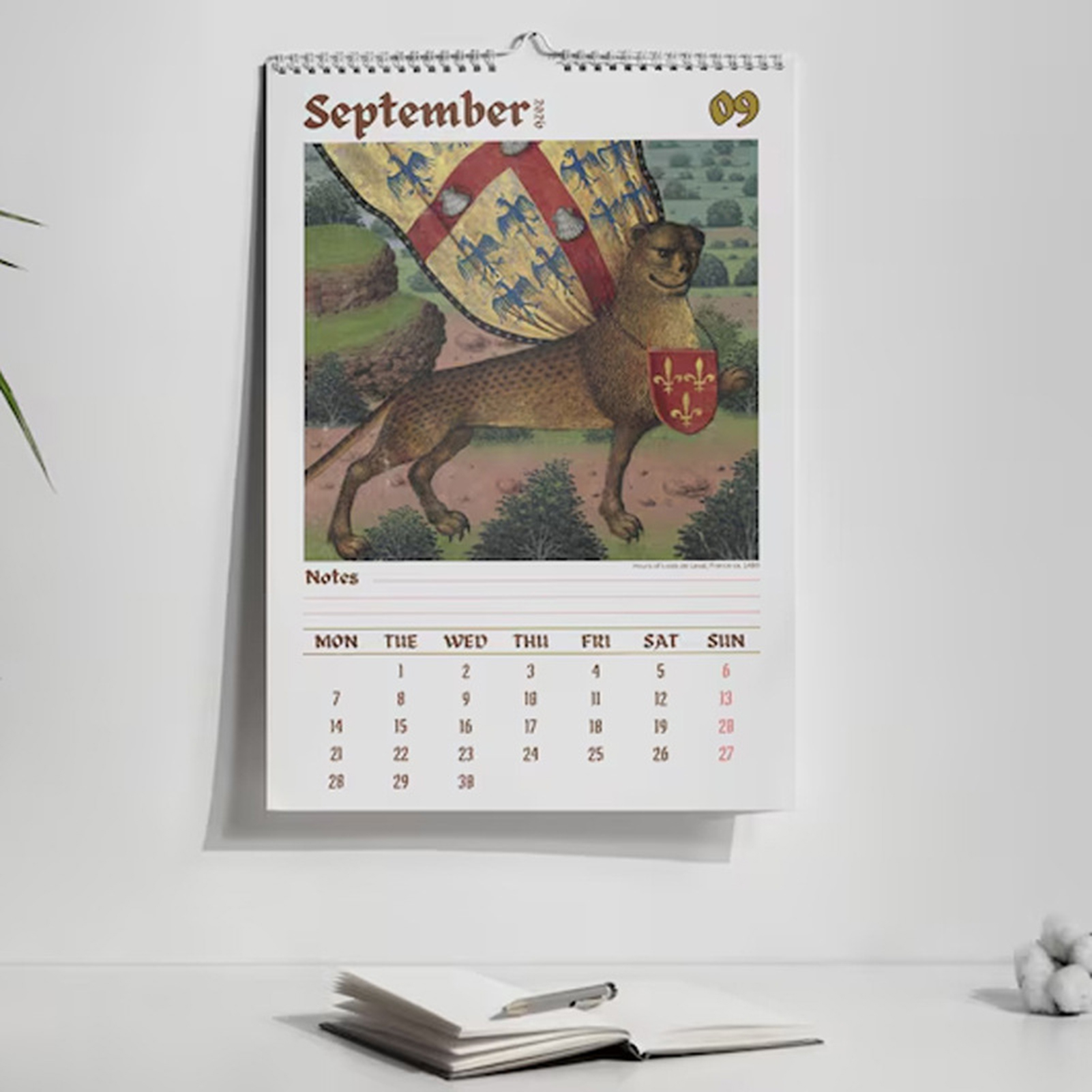 2026 Wall Calendar with Mediev - Home Decor Medieval 评论和价格
