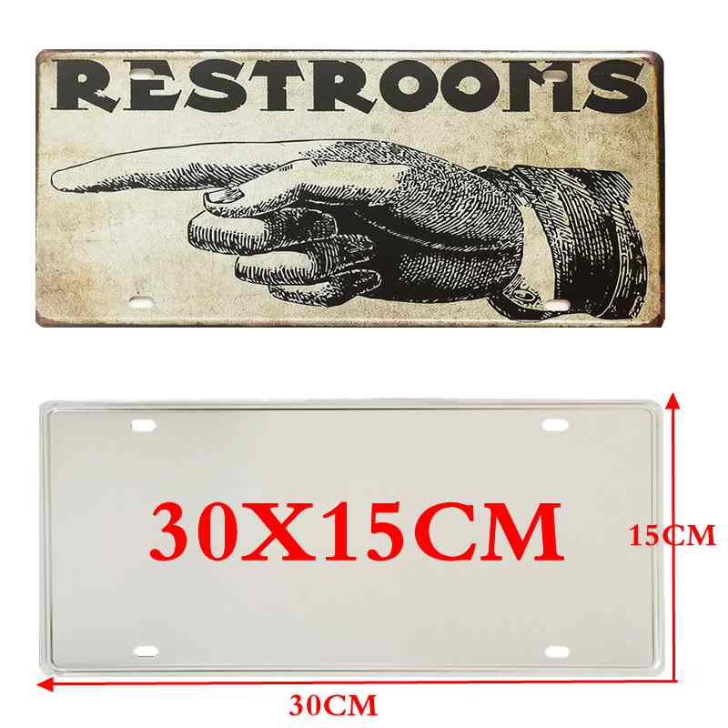 【YZFQ 】30X15CM  Metal Signs  Z - Home Decor Zurich 评论和价格