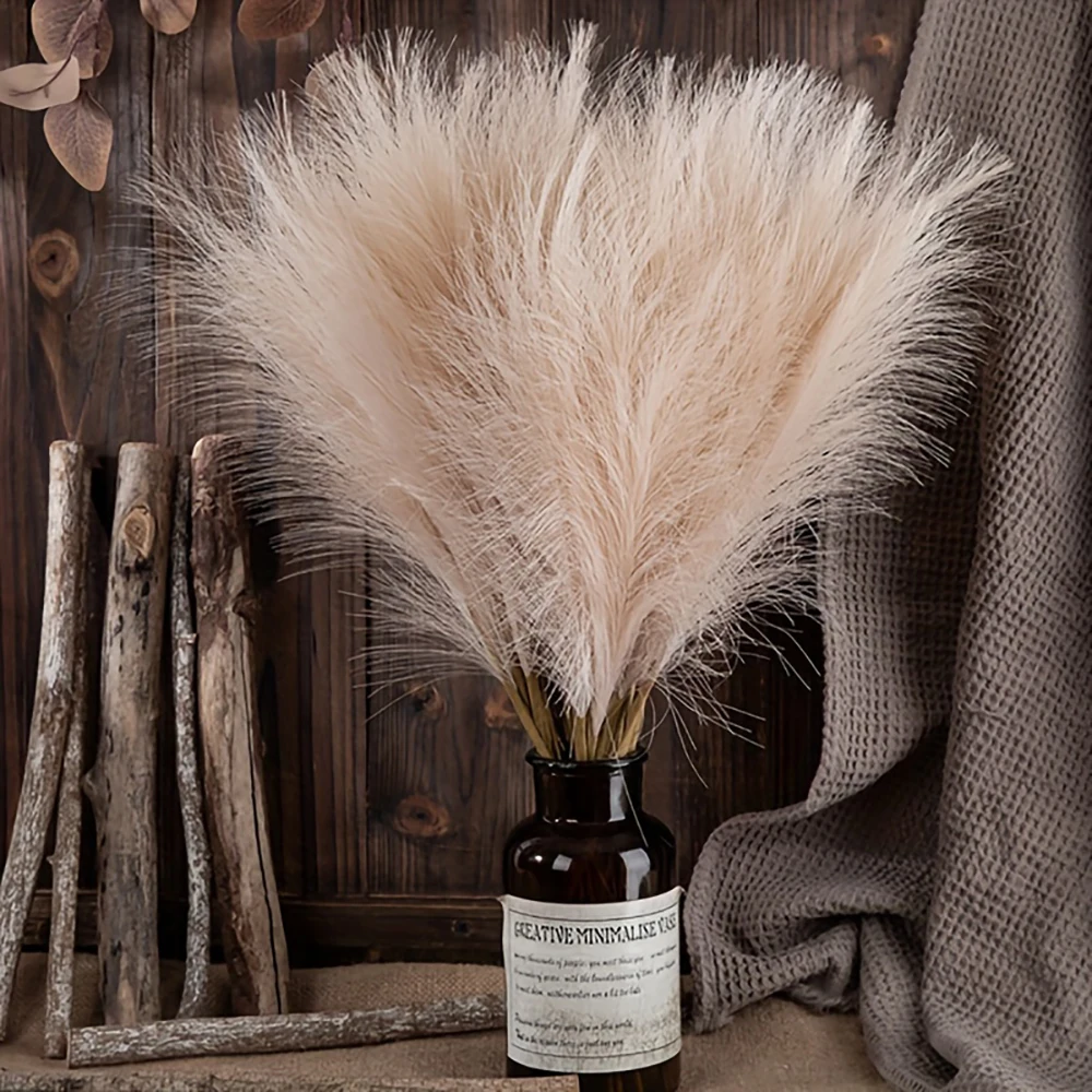 10pcs Faux Pampas Grass, Pampa - Pampas Grass Decor 评论和价格