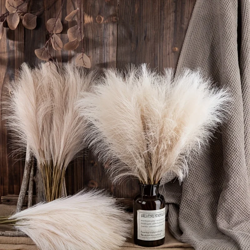 10pcs Faux Pampas Grass, Pampa - Pampas Grass Decor 评论和价格