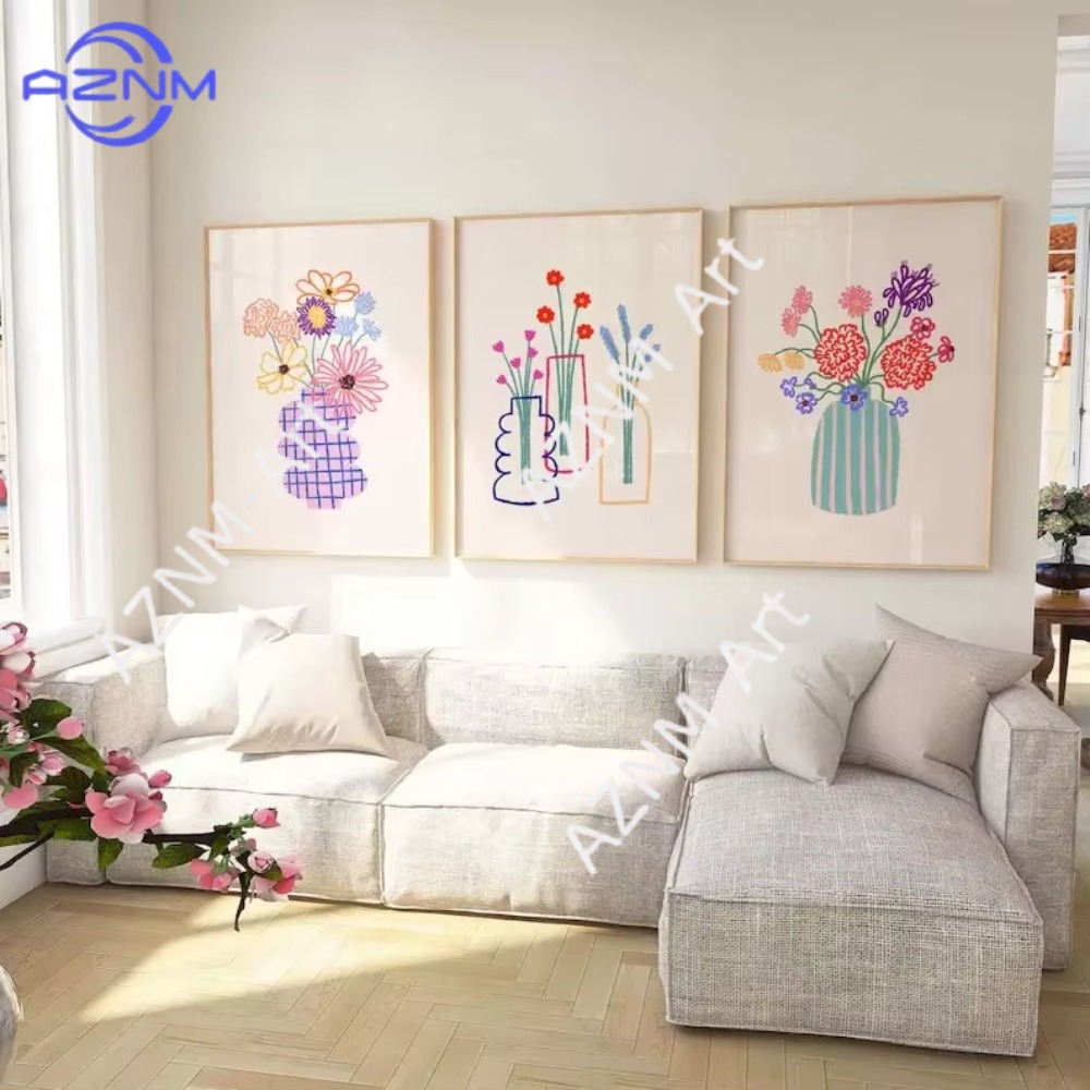 1/3pcs Abstract Flower Vase Pa - Home Decor Market 评论和价格