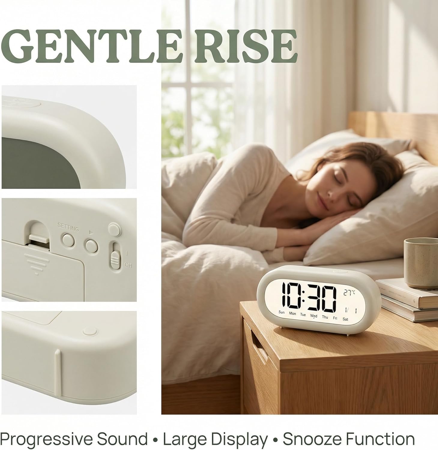 LCD Alarm Clock Digital Alarm  - Vintage Alarm Clock 评论和价格