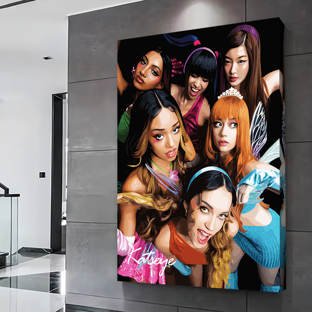 Katseye Vector Portrait Printi - Home Decor Vector 评论和价格