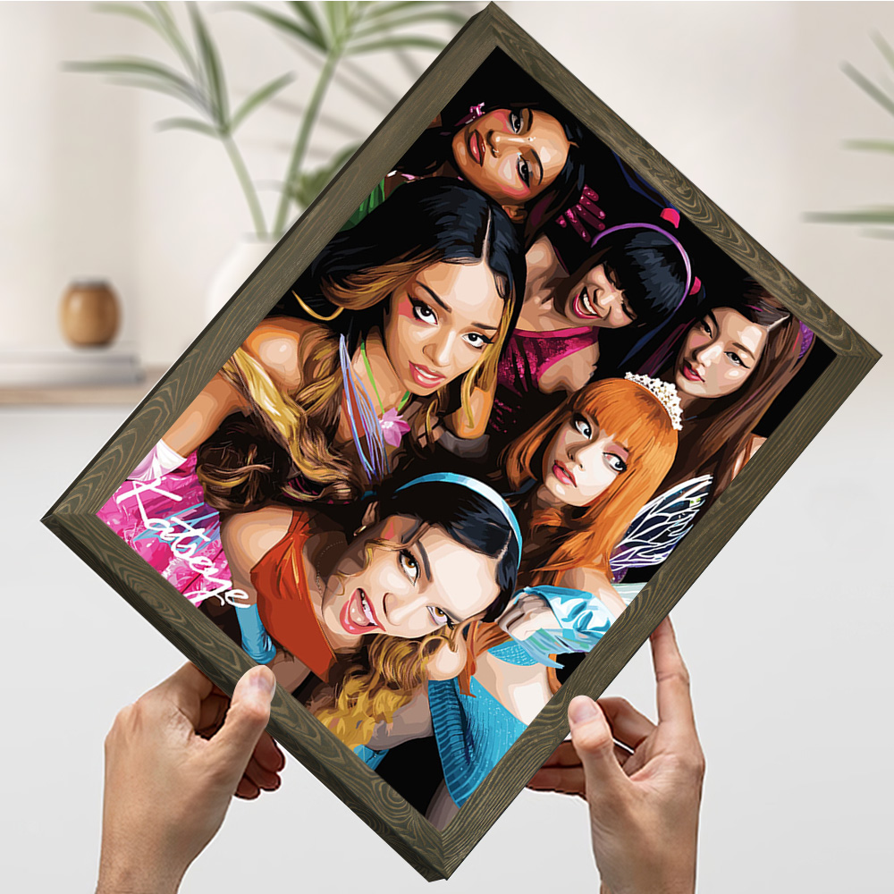 Katseye Vector Portrait Printi - Home Decor Vector 评论和价格