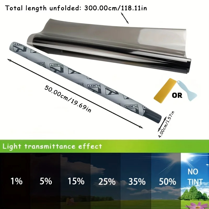 3Mx50CM VLT Black Car Window F - Home Decor Window Blinds 评论和价格