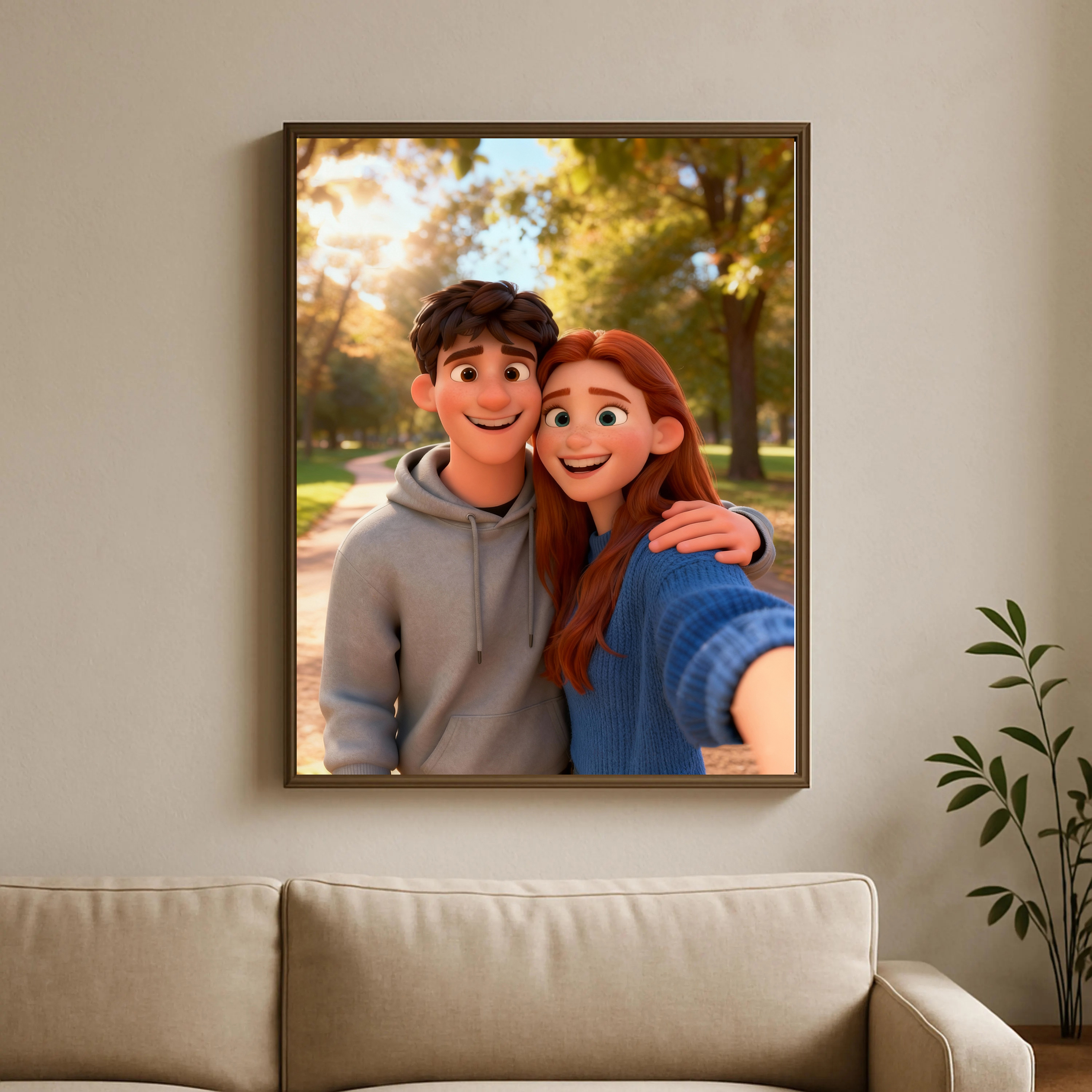 Custom Cartoon-Style Character - Home Decor Canvas 评论和价格