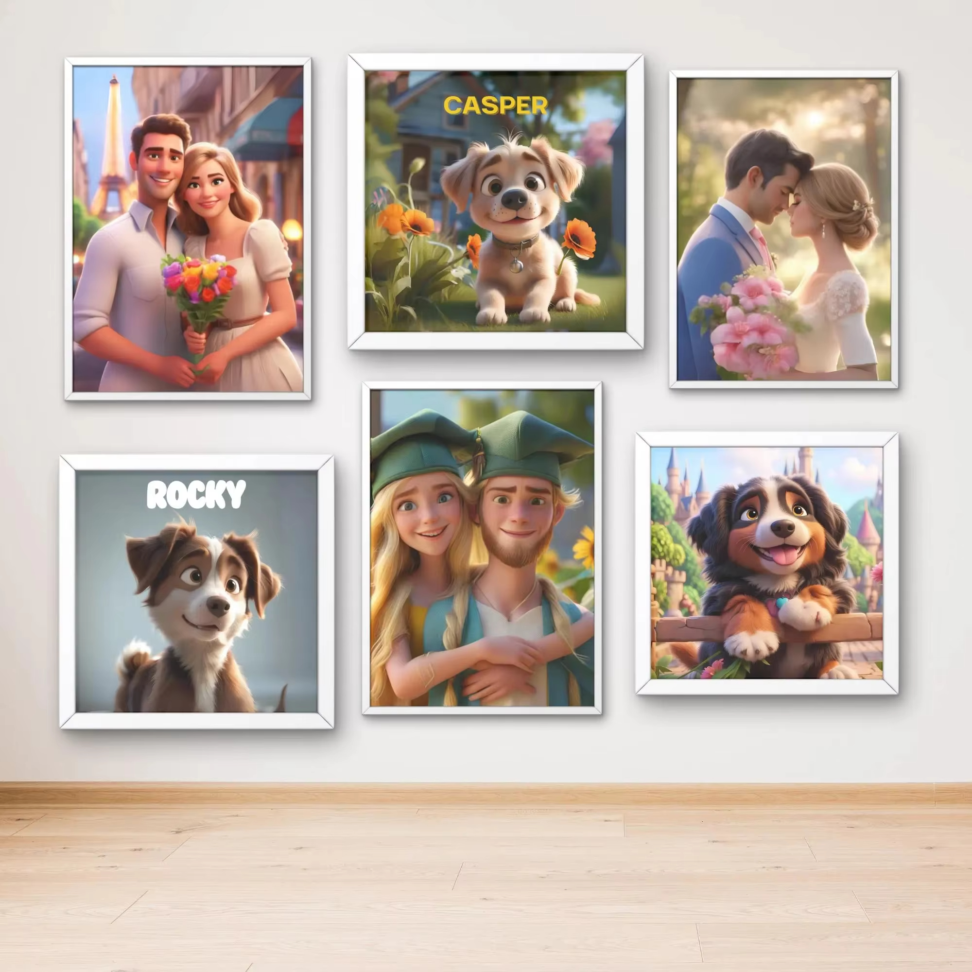 Custom Cartoon-Style Character - Home Decor Canvas 评论和价格