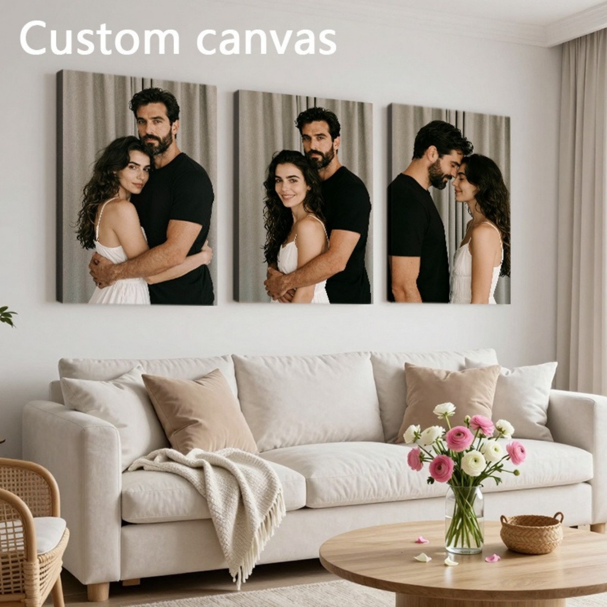 Set of 3 Custom Photo Decor Pi - Home Decor Canvas 评论和价格