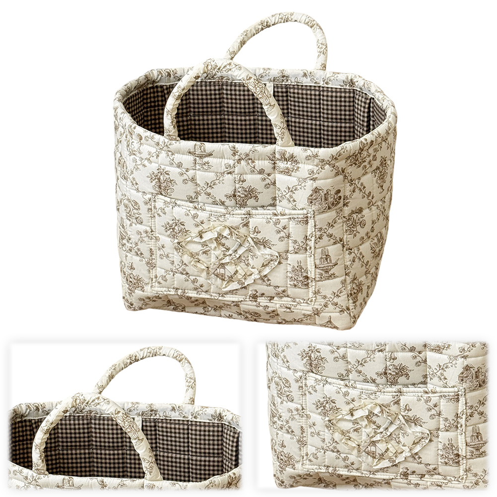 Fabric Cloth Storage Basket wi - Home Decor Canvas 评论和价格