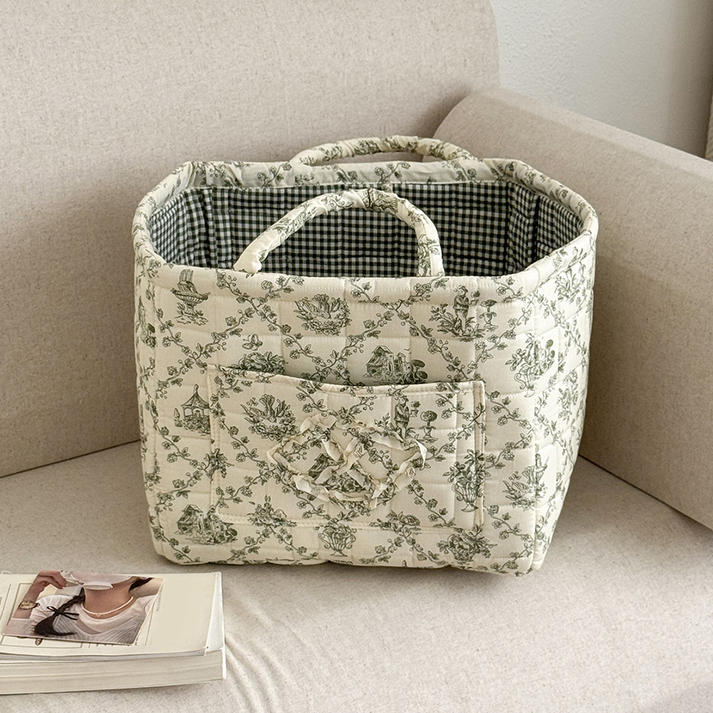 Fabric Cloth Storage Basket wi - Home Decor Canvas 评论和价格