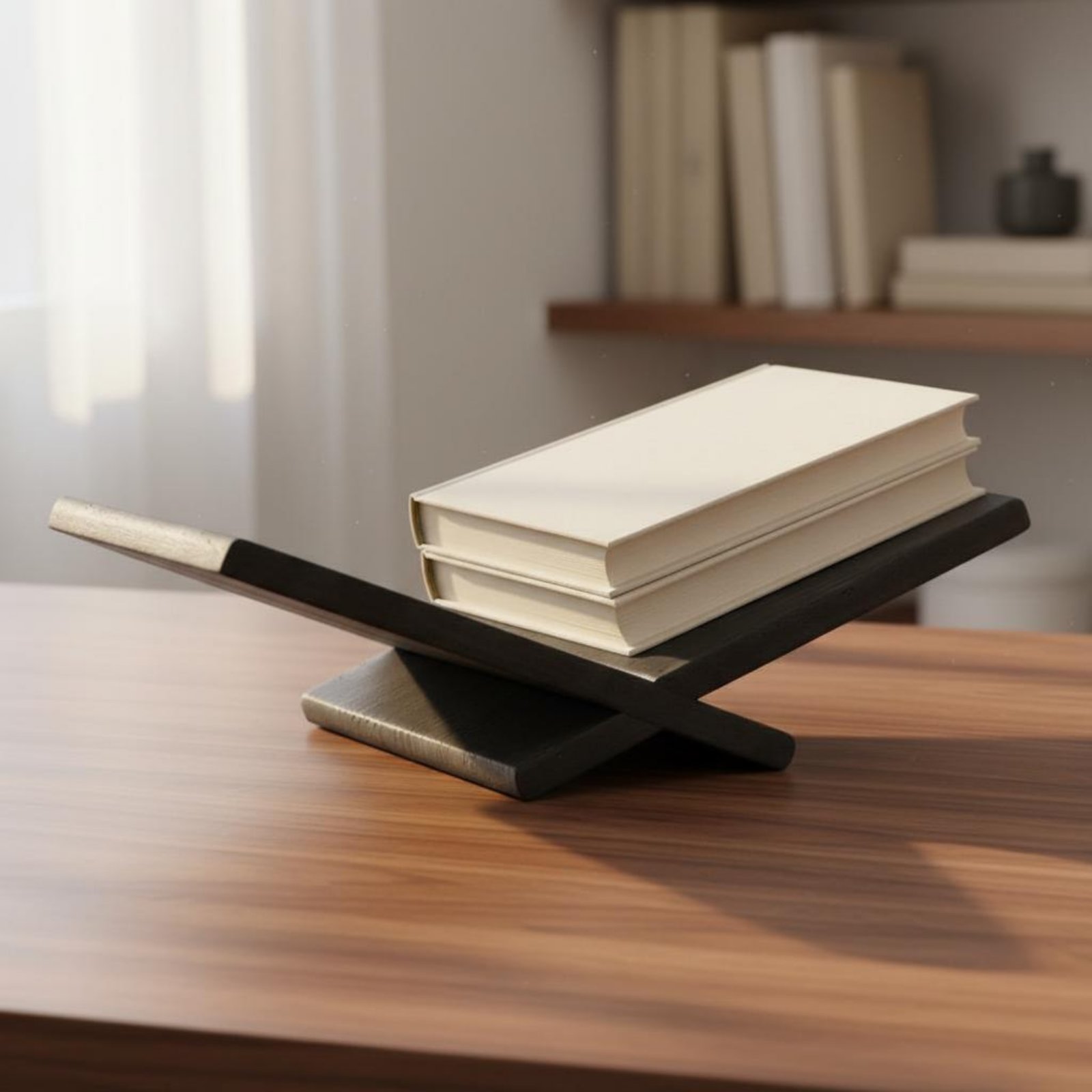 Carbonized Wood Book Stand Rus - Aesthetic Bookend 评论和价格