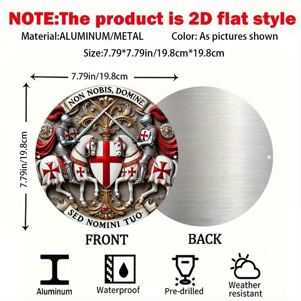2D Flat Medieval Templar Knigh - Home Decor Medieval 评论和价格